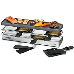 Rommelsbacher RC 800 raclette grilovací zábava pro 4 (stolní gril, pro 4 osoby, roztažitelný, parkovací plošina, hliníková litá roštová deska s nepřilnavou vrstvou Xylan Plus, 795 W) stříbrná Rommelsbacher RC 800 raclette grilovací zábava pro 4 (stolní gril, pro 4 osoby, roztažitelný, parkovací plošina, hliníková litá roštová deska s nepřilnavou vrstvou Xylan Plus, 795 W) stříbrná