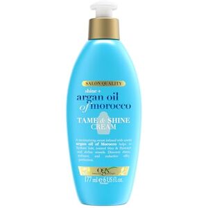 OGX Argan Oil of Morocco Tame & Shine Cream, pečující hydratační krém proti krem, Leave-In péče o vlasy s bohatým arganovým olejem a hedvábnými proteiny (177 ml) OGX Argan Oil of Morocco Tame & Shine Cream, pečující hydratační krém proti krem, Leave-In péče o vlasy s bohatým arganovým olejem a hedvábnými proteiny (177 ml)