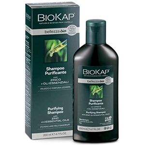 BIOKAP BELLEZZA BIO Purifying šampon 200 ml proti lupům a svědění – rostlinné účinné látky – eukalyptový olej – mentol – tea tree olej – zinková sůl – VEGAN BIOKAP BELLEZZA BIO Purifying šampon 200 ml proti lupům a svědění – rostlinné účinné látky – eukalyptový olej – mentol – tea tree olej – zinková sůl – VEGAN