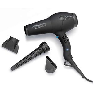 Diva Pro Styling Profesionální styling Diva Ultima 5000 Black Rubberised Hairdryer se stěnou Diva Pro Styling Profesionální styling Diva Ultima 5000 Black Rubberised Hairdryer se stěnou