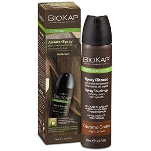 BIOKAP Přípravek Touch Up sprej 75 ml světle hnědá Kašírování šedého nádechu za 1 sekundu vydrží až do dalšího mytí vlasů Bio arganový olej TricoREPAIR komplex BIOKAP Přípravek Touch Up sprej 75 ml světle hnědá Kašírování šedého nádechu za 1 sekundu vydrží až do dalšího mytí vlasů Bio arganový olej TricoREPAIR komplex