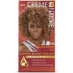 Creme of Nature Exotic Shine Color Hair Color/Permanent Colour, 9. 2 Light Caramel Brown,(Pack of 1) Creme of Nature Exotic Shine Color Hair Color/Permanent Colour, 9. 2 Light Caramel Brown,(Pack of 1)