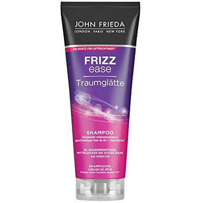 John Frieda Šampon pro vyhlazení snů Frizz Ease – Obsah: 250 ml – vyhlazení vlasů a 72h ochrana proti vlhkosti s keratinem – pro nezvladatelné, středně silné až husté vlasy John Frieda Šampon pro vyhlazení snů Frizz Ease – Obsah: 250 ml – vyhlazení vlasů a 72h ochrana proti vlhkosti s keratinem – pro nezvladatelné, středně silné až husté vlasy