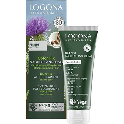 LOGONA Naturkosmetik Color Fix dodatečné ošetření rostlinných barev na vlasy, fixuje barvu, vlasovou kúru, veganské, balení 2 ks (2 x 100 ml), krémová LOGONA Naturkosmetik Color Fix dodatečné ošetření rostlinných barev na vlasy, fixuje barvu, vlasovou kúru, veganské, balení 2 ks (2 x 100 ml), krémová