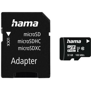 Hama microSD microSDHC microSDXC karta 32GB 100MB/s přenosová rychlost Class 10 microSD paměťová karta v mini formátu Mini SD např. pro mobilní telefon se systémem Android, smartphone, tablet Hama microSD microSDHC microSDXC karta 32GB 100MB/s přenosová rychlost Class 10 microSD paměťová karta v mini formátu Mini SD např. pro mobilní telefon se systémem Android, smartphone, tablet