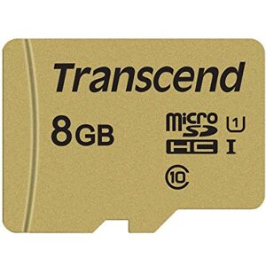 Transcend 8GB microSDHC 500S paměťová karta s adaptérem, UHS-I U1, MLC Flash, vysoká trvanlivost, až 95 MB/s ideální pro palubní kameru, monitorovací kameru a drony Transcend 8GB microSDHC 500S paměťová karta s adaptérem, UHS-I U1, MLC Flash, vysoká trvanlivost, až 95 MB/s ideální pro palubní kameru, monitorovací kameru a drony