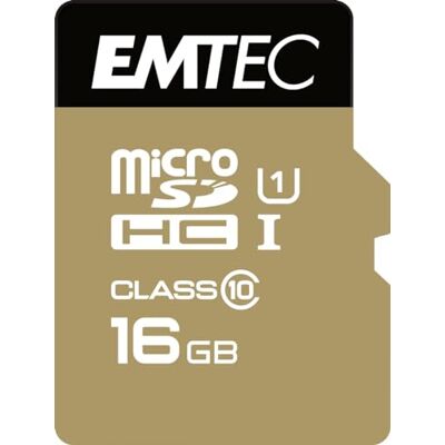 Emtec Gold+ microSDHC 16GB až 21MB/s Class10 paměťová karta Emtec Gold+ microSDHC 16GB až 21MB/s Class10 paměťová karta