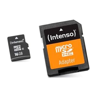 Intenso Micro SDHC 16GB Class, paměťová karta včetně adaptéru SD černá Intenso Micro SDHC 16GB Class, paměťová karta včetně adaptéru SD černá