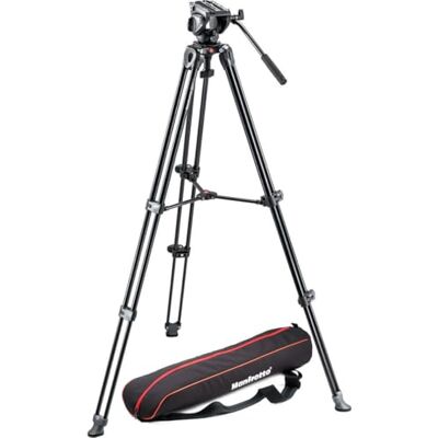 Manfrotto MVK500AM, lehký fluid video systém s integrovanou hlavou, profesionální stativ, kompatibilní s bezzrcadlovými kamerami a DSLR, z hliníku, černý Manfrotto MVK500AM, lehký fluid video systém s integrovanou hlavou, profesionální stativ, kompatibilní s bezzrcadlovými kamerami a DSLR, z hliníku, černý