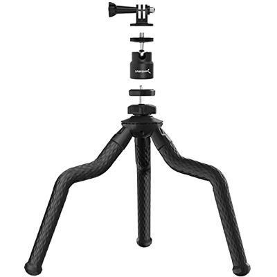 SABRENT Stativ na kameru, flexibilní pásek s kulovou hlavou, lehký kamerový tripod, hliníkový fotostativ pro Panasonic Canon Nikon Sony, trojnožný stativ pro smartphone s držákem mobilu (TP-FLTP) SABRENT Stativ na kameru, flexibilní pásek s kulovou hlavou, lehký kamerový tripod, hliníkový fotostativ pro Panasonic Canon Nikon Sony, trojnožný stativ pro smartphone s držákem mobilu (TP-FLTP)