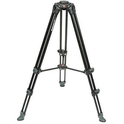 Manfrotto 3-teiliges Aluminium-Teleskop-Videostativ mit Zwei Beinen und Mittelspreizer Manfrotto 3-teiliges Aluminium-Teleskop-Videostativ mit Zwei Beinen und Mittelspreizer