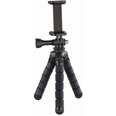 Hama Flex ministativ 1/4 palce pracovní výška = 7-14 cm černý pro smartphony a GoPro, 00004609, 14 cm Hama Flex ministativ 1/4 palce pracovní výška = 7-14 cm černý pro smartphony a GoPro, 00004609, 14 cm