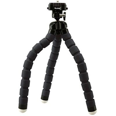 Rollei Monkey Pod I ohebný mini stativ s flexibilními nohami I vč. kulové hlavy I s protiskluzovými gumovými nožkami a rychloupínací deskou I černý Rollei Monkey Pod I ohebný mini stativ s flexibilními nohami I vč. kulové hlavy I s protiskluzovými gumovými nožkami a rychloupínací deskou I černý