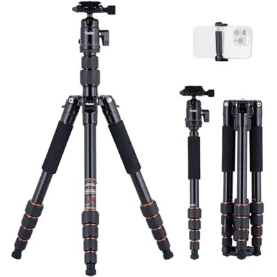 Rollei Compact cestovatel No. 1 lehký cestovní stativ vyrobený z hliníku s malou velikostí balení pouze 31,5 cm, kompatibilní s Arca Swiss a vč. Taškou na hlavu a stativ, černý Rollei Compact cestovatel No. 1 lehký cestovní stativ vyrobený z hliníku s malou velikostí balení pouze 31,5 cm, kompatibilní s Arca Swiss a vč. Taškou na hlavu a stativ, černý