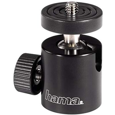 Hama Kulová hlava pro stativ, závit B 1/4" a B 3/8", 50 výška mm, černá Hama Kulová hlava pro stativ, závit B 1/4" a B 3/8", 50 výška mm, černá