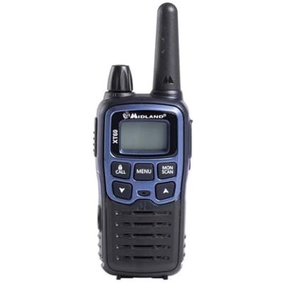 Midland Alan PMR/LPD přenosné rádio XT60 sada se 2 kusy modrá metalíza C1179, sada 2, černá/modrá Midland Alan PMR/LPD přenosné rádio XT60 sada se 2 kusy modrá metalíza C1179, sada 2, černá/modrá