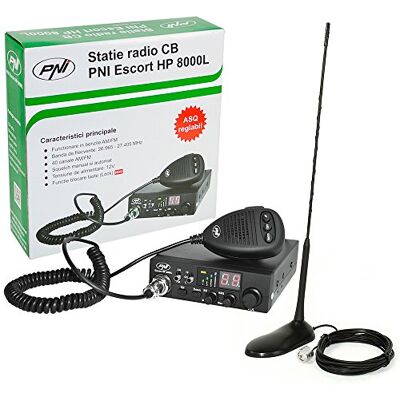 PNI CB rádiový transceiver Escort HP 8000L s nastavitelným ASQ, 4W zamykáním tlačítek + CB anténa Extra 45 SWR 1,0 45 cm vysoký optický magnetický držák součástí dodávky PNI CB rádiový transceiver Escort HP 8000L s nastavitelným ASQ, 4W zamykáním tlačítek + CB anténa Extra 45 SWR 1,0 45 cm vysoký optický magnetický držák součástí dodávky