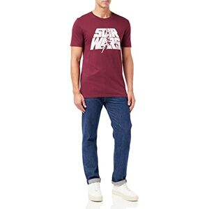 Star Wars Pánské retro logo tričko, Červená (Burgundy Blue), XL Star Wars Pánské retro logo tričko, Červená (Burgundy Blue), XL
