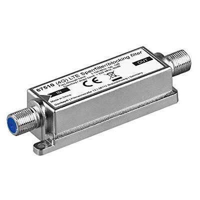 Goobay LTE / 4G blokovací filtr pro DVB-T & DVB-T2 HD – Anténní filtr proti rušení mobilní komunikace – F zdířka na zdířku F – LTE blokátor 790–2050 MHz – stříbrný 67510 Goobay LTE / 4G blokovací filtr pro DVB-T & DVB-T2 HD – Anténní filtr proti rušení mobilní komunikace – F zdířka na zdířku F – LTE blokátor 790–2050 MHz – stříbrný 67510