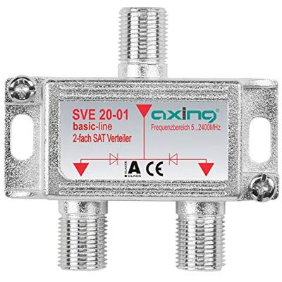 Axing SVE 20-01 2násobný SAT rozdělovač Splitter s DC průchodem pro satelitní zařízení Unicable DVB-T2 HD (5-2400 MHz) Class A Axing SVE 20-01 2násobný SAT rozdělovač Splitter s DC průchodem pro satelitní zařízení Unicable DVB-T2 HD (5-2400 MHz) Class A