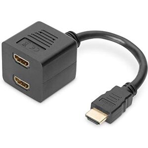 Digitus HDMI Grafik Adapter, HDMI Typ A zu 2x HDMI Typ A, Full HD 60Hz, 1920 x 1200 Pixel, Schwarz Digitus HDMI Grafik Adapter, HDMI Typ A zu 2x HDMI Typ A, Full HD 60Hz, 1920 x 1200 Pixel, Schwarz