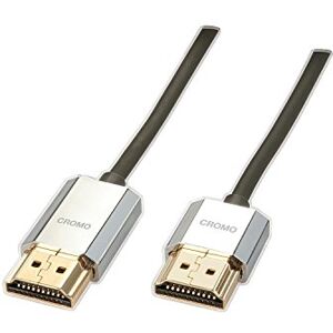 LINDY 41675 "CROMO Slim HDMI High Speed A/A Kabel 3m mit Ethernet Silber/Gold LINDY 41675 "CROMO Slim HDMI High Speed A/A Kabel 3m mit Ethernet Silber/Gold