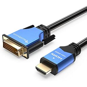 BlueRigger HDMI-DVI High Speed HDMI na DVI adaptérový kabel, obousměrný, s pozlacenými kontakty, černý a modrý, 3 m BlueRigger HDMI-DVI High Speed HDMI na DVI adaptérový kabel, obousměrný, s pozlacenými kontakty, černý a modrý, 3 m