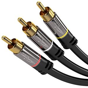 KabelDirekt – 2 m – AV kabel, 3 cinch na 3 cinch, audio/video (koaxiální kabel, RCA konektor, stereo audio a kompozitní video, pro zesilovač/HiFi a domácí kino/Blu-ray/přijímač, černý) KabelDirekt – 2 m – AV kabel, 3 cinch na 3 cinch, audio/video (koaxiální kabel, RCA konektor, stereo audio a kompozitní video, pro zesilovač/HiFi a domácí kino/Blu-ray/přijímač, černý)