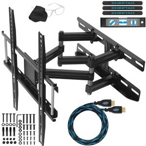 Cheetah Mounts APDAM3B TV nástěnný držák se dvěma kloubovými rameny pro televizory 20-65" až VESA 400 a 115 lbs, upevnění na dvou 16" kolících a 10"-HDMI kabelem se zkroucenými žilkami a 6 Cheetah Mounts APDAM3B TV nástěnný držák se dvěma kloubovými rameny pro televizory 20-65" až VESA 400 a 115 lbs, upevnění na dvou 16" kolících a 10"-HDMI kabelem se zkroucenými žilkami a 6
