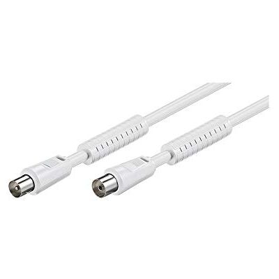 Goobay 50722 anténní kabel 10 m / koaxiální konektor na koaxiální zdířku / SAT kabel 80 dB koaxiální kabel satelitní kabel / 2násobně stíněný / TV kabel s feritem / bílý / TV kabel 10 m Goobay 50722 anténní kabel 10 m / koaxiální konektor na koaxiální zdířku / SAT kabel 80 dB koaxiální kabel satelitní kabel / 2násobně stíněný / TV kabel s feritem / bílý / TV kabel 10 m