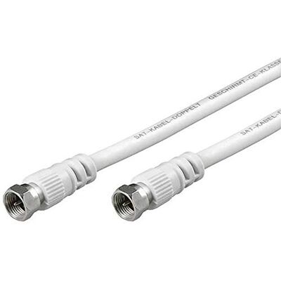 Goobay SAT anténní kabel 5 m bílý, koaxiální kabel s F-konektorem pro TV a přijímač, dvojitě stíněný 80dB pro DVB-S2 a HDTV 50739 Goobay SAT anténní kabel 5 m bílý, koaxiální kabel s F-konektorem pro TV a přijímač, dvojitě stíněný 80dB pro DVB-S2 a HDTV 50739