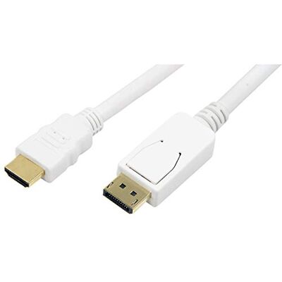 LogiLink CV0055 Display Port na HDMI kabel, bílý, 2 m LogiLink CV0055 Display Port na HDMI kabel, bílý, 2 m