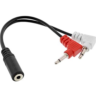 InLine 99313I Audio sluchátka adaptér do letadla, 2x 3,5 mm jack konektor na 3,5 mm jack zdířka 3pól, 0,15 m InLine 99313I Audio sluchátka adaptér do letadla, 2x 3,5 mm jack konektor na 3,5 mm jack zdířka 3pól, 0,15 m