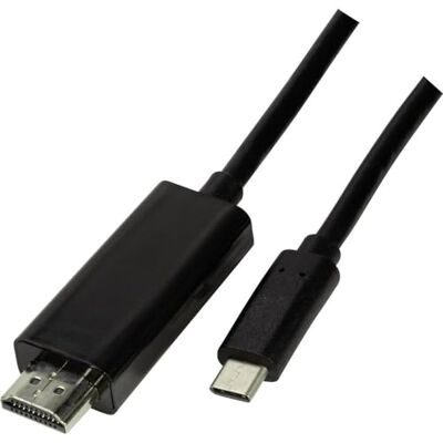 LogiLink UA0330 USB-C auf HDMI High Speed Anschlusskabel, Thunderbolt 3 kompatibel, 3m Schwarz LogiLink UA0330 USB-C auf HDMI High Speed Anschlusskabel, Thunderbolt 3 kompatibel, 3m Schwarz