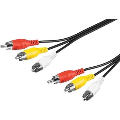 Goobay 50770 kompozitní kabel Cinch 10 m / 3x konektor Cinch na 3x konektor cinch / stíněný kabel RCA / kabel subwoofer Blu Ray zesilovač HiFi / Cinch kabel 10 m / černý Goobay 50770 kompozitní kabel Cinch 10 m / 3x konektor Cinch na 3x konektor cinch / stíněný kabel RCA / kabel subwoofer Blu Ray zesilovač HiFi / Cinch kabel 10 m / černý