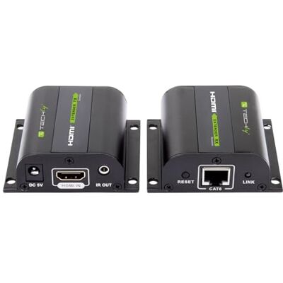 Techly IDATA-EXT-E70I HDMI Extender mit IR, 60m Schwarz Techly IDATA-EXT-E70I HDMI Extender mit IR, 60m Schwarz