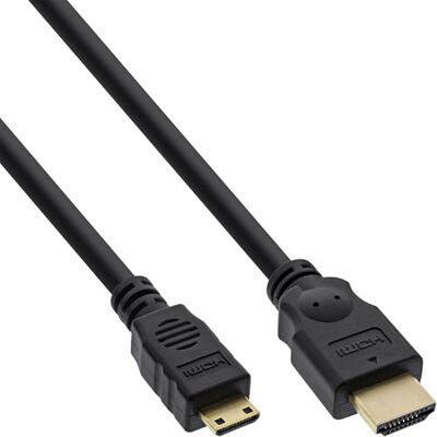 InLine HDMI mini kabel, High Speed HDMI Cable, konektor A na C, různé kontakty, černý, 10 m InLine HDMI mini kabel, High Speed HDMI Cable, konektor A na C, různé kontakty, černý, 10 m
