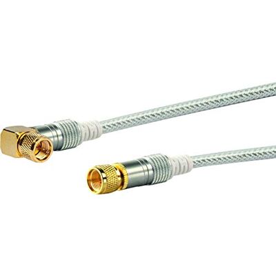 SCHWAIGER Premium SAT připojovací kabel 110 dB, 10,0m, transparentní, 90° F úhlový konektor > F-konektor, 4násobné stínění, 75 Ohm, digitální, HDTV, DVB-S/S2 SCHWAIGER Premium SAT připojovací kabel 110 dB, 10,0m, transparentní, 90° F úhlový konektor > F-konektor, 4násobné stínění, 75 Ohm, digitální, HDTV, DVB-S/S2