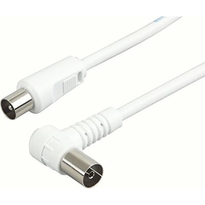 SCHWAIGER KVKW15532 anténní připojovací kabel 75 dB, 1,5 m, bílý, IEC konektor > 90° IEC úhlová zdířka, 2násobné stínění, 75 Ohm, digitální, HDTV, DVB-C/DVB-T2 SCHWAIGER KVKW15532 anténní připojovací kabel 75 dB, 1,5 m, bílý, IEC konektor > 90° IEC úhlová zdířka, 2násobné stínění, 75 Ohm, digitální, HDTV, DVB-C/DVB-T2