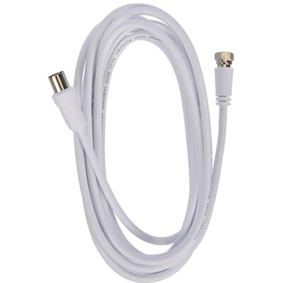 SCHWAIGER -KVCK173 532- SAT-anténní kabel / 3 m připojovací kabel/konfekcionovaný/ 75 dB/ 2násobně stíněný/konektor F > IEC zdířka/bílá SCHWAIGER -KVCK173 532- SAT-anténní kabel / 3 m připojovací kabel/konfekcionovaný/ 75 dB/ 2násobně stíněný/konektor F > IEC zdířka/bílá