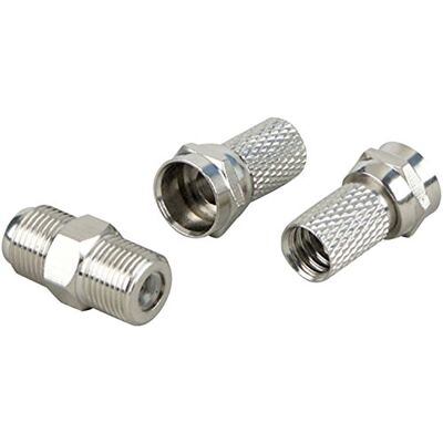 SCHWAIGER -KVBS70 531- F-konektor sada 3 ks/ průměr 7 mm / 1 F-konektor + 2 F-konektor/spojka, příp. mezikus/prodloužení, resp. připojení SAT-propojovacích kabelů/stříbrný SCHWAIGER -KVBS70 531- F-konektor sada 3 ks/ průměr 7 mm / 1 F-konektor + 2 F-konektor/spojka, příp. mezikus/prodloužení, resp. připojení SAT-propojovacích kabelů/stříbrný