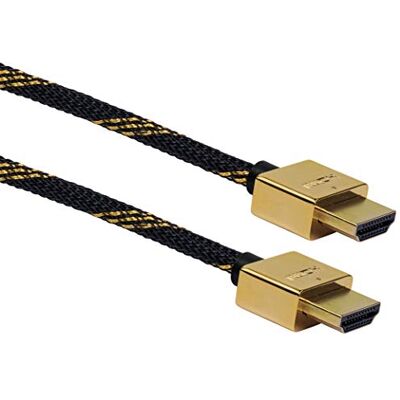 SCHWAIGER GmbH -HDMSL25 531- High-Speed-HDMI kabel s Ethernetem/ 2,5m/ černo-zlatá/HDMI konektor > HDMI konektor/Ultra HD, 4K, 3D, 18 Gbit/s/Slimline SCHWAIGER GmbH -HDMSL25 531- High-Speed-HDMI kabel s Ethernetem/ 2,5m/ černo-zlatá/HDMI konektor > HDMI konektor/Ultra HD, 4K, 3D, 18 Gbit/s/Slimline
