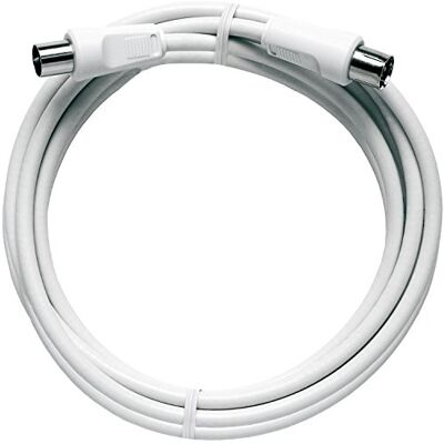 Axing BAK 999-80 BK-Anschlusskabel Class A Koaxialkabel mit IEC-Stecker und Buchse für Kabelfernsehen 10 m weiß Axing BAK 999-80 BK-Anschlusskabel Class A Koaxialkabel mit IEC-Stecker und Buchse für Kabelfernsehen 10 m weiß