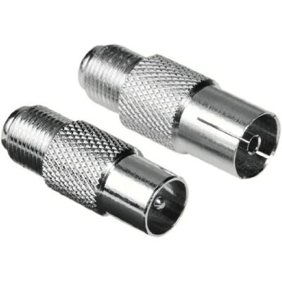 Hama SAT adaptér sada 2 ks (spojka na koaxiální konektor a F-spojka na koaxiální spojku) (Amazon balení bez frustrace) Hama SAT adaptér sada 2 ks (spojka na koaxiální konektor a F-spojka na koaxiální spojku) (Amazon balení bez frustrace)