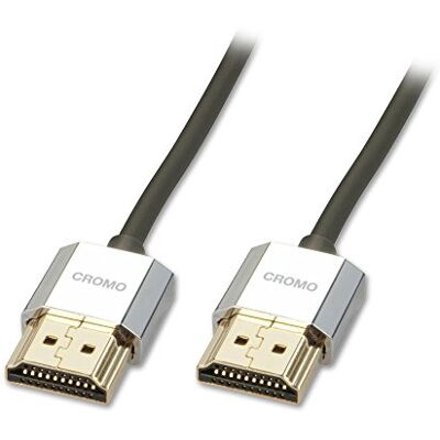 LINDY 41676 "CROMO Slim HDMI High Speed A/A Kabel 4,5m mit Ethernet Silber/Gold LINDY 41676 "CROMO Slim HDMI High Speed A/A Kabel 4,5m mit Ethernet Silber/Gold