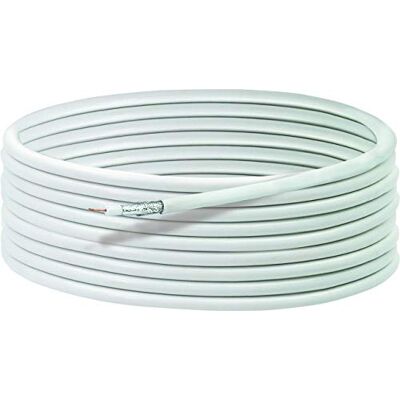 SCHWAIGER SAT Koaxialkabel 90 dB, 10m, weiß, unkonfektioniert, 3-fach Schirmung, 75 Ohm, digital, HDTV, DVB-S/S2, DVB-C, DVB-T2, Ø 7 mm SCHWAIGER SAT Koaxialkabel 90 dB, 10m, weiß, unkonfektioniert, 3-fach Schirmung, 75 Ohm, digital, HDTV, DVB-S/S2, DVB-C, DVB-T2, Ø 7 mm