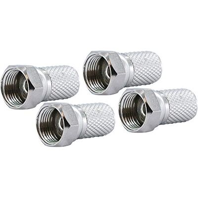 SCHWAIGER GmbH FST8004 531- F-otočná zástrčka sada 4 ks / průměr 8 mm / pro koaxiální kabel/spojení zástrčky a kabelu/ 4 kusy/stříbro SCHWAIGER GmbH FST8004 531- F-otočná zástrčka sada 4 ks / průměr 8 mm / pro koaxiální kabel/spojení zástrčky a kabelu/ 4 kusy/stříbro