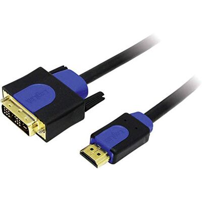 LogiLink 131620 DVI/HDMI připojovací kabel 2. 00 m CHB3102 pozlacené zásuvné kontakty, šroubovací černý [1x DV, černý-UHU003 LogiLink 131620 DVI/HDMI připojovací kabel 2. 00 m CHB3102 pozlacené zásuvné kontakty, šroubovací černý [1x DV, černý-UHU003