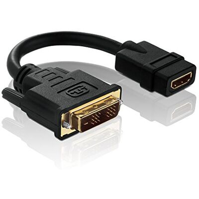 PureLink PI065 High Speed DVI/HDMI adaptér (DVI-D konektor (18+1) na HDMI A zdířku), certifikovaný 0,10 m PureLink PI065 High Speed DVI/HDMI adaptér (DVI-D konektor (18+1) na HDMI A zdířku), certifikovaný 0,10 m