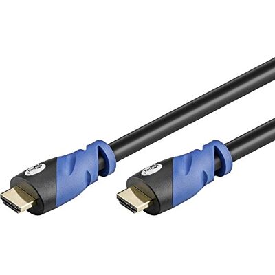 Goobay 72318 Premium HDMI High Speed kabel s Ethernetem 4K, Ultra-/Full-HD, 3D, pozlacený konektor 2 m černý Goobay 72318 Premium HDMI High Speed kabel s Ethernetem 4K, Ultra-/Full-HD, 3D, pozlacený konektor 2 m černý